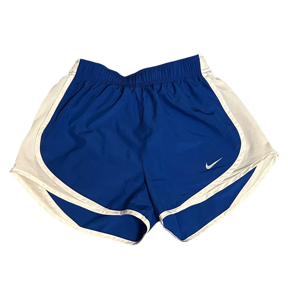 Nike Kids Dri-FIT Tempo Running Shorts Royal Blue White XS 3 Inch Inseam